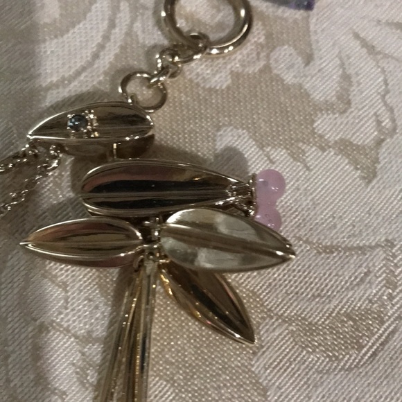 Large Christian Dior Crystal Pink & Black Stone Pendant - Picture 5 of 12